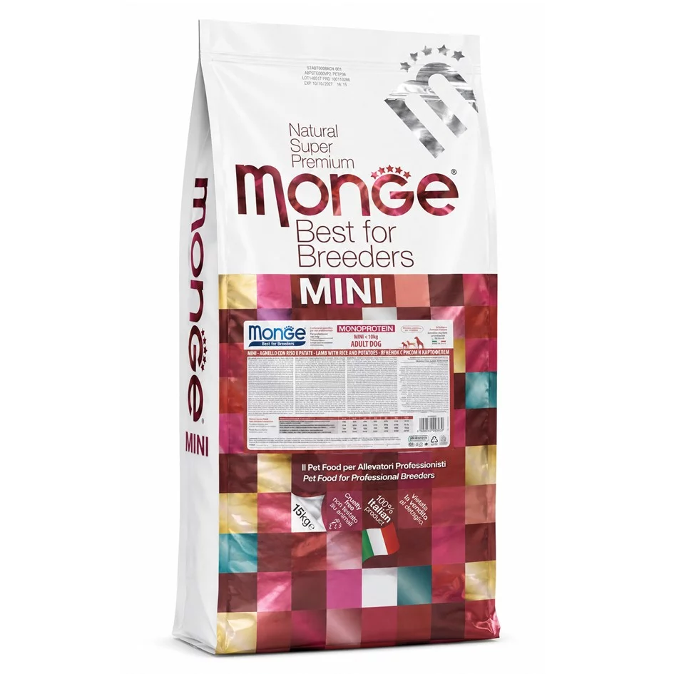 Monge Monoprotein Mini Bárány Rizs és Burgonya